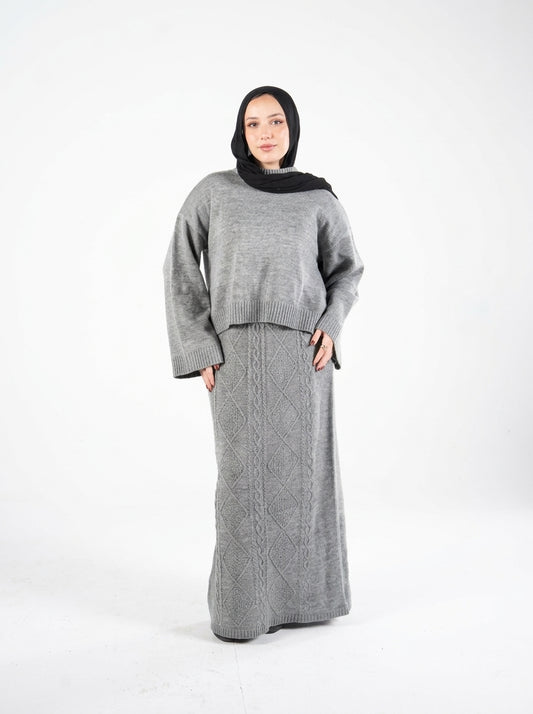 Ivy Knit Set in Gray