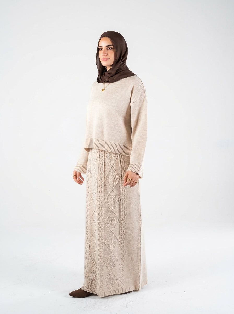 Ivy Knit Set in Beige