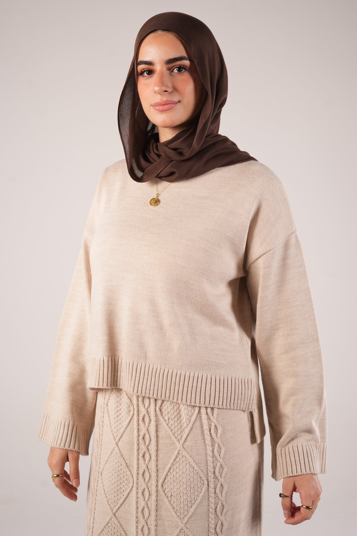Ivy Knit Set in Beige