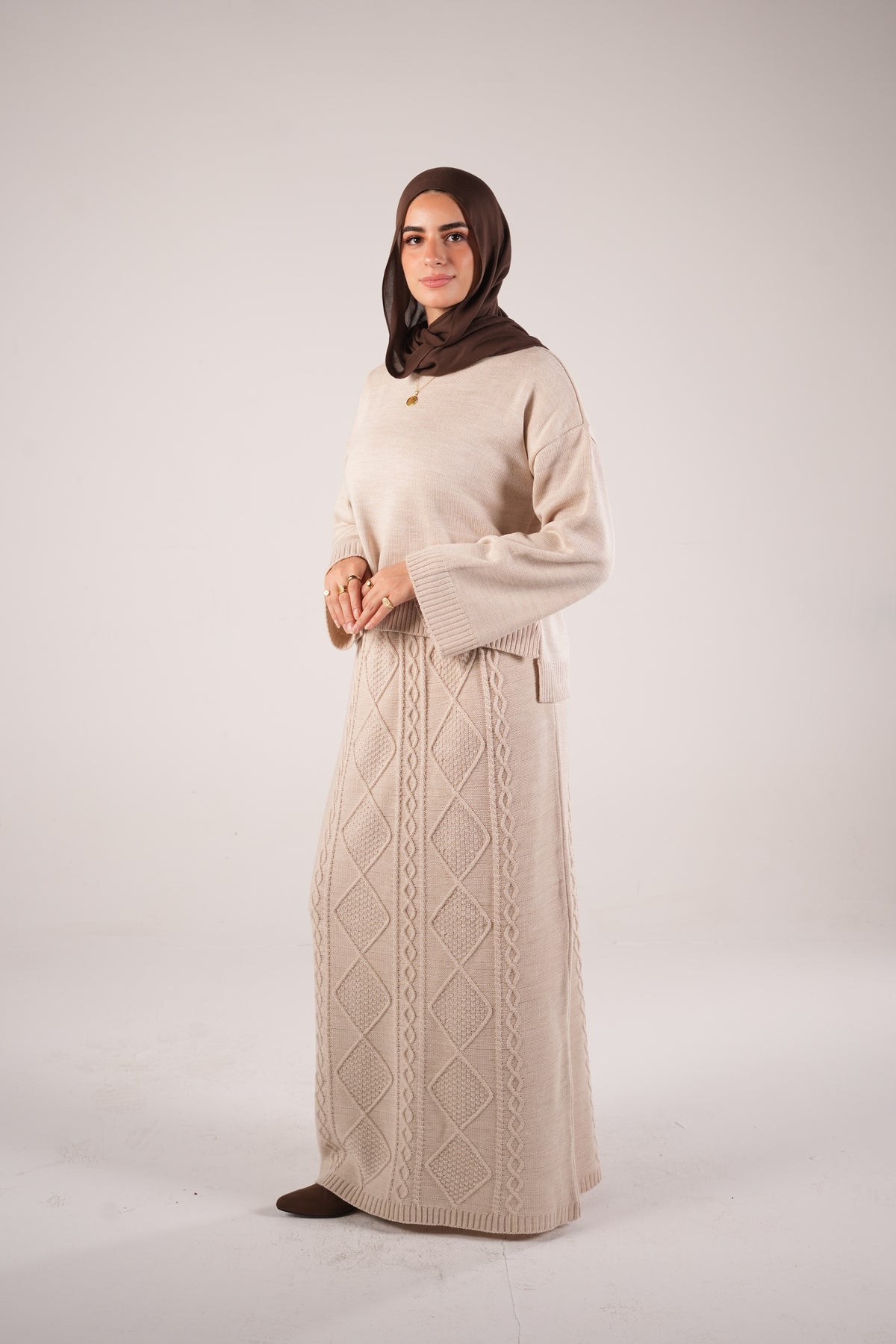 Ivy Knit Set in Beige