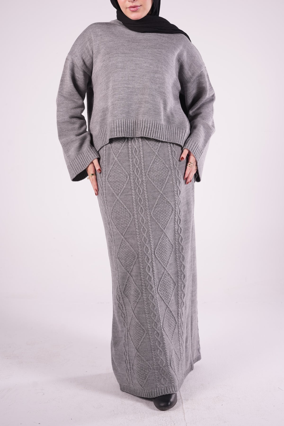Ivy Knit Set in Gray
