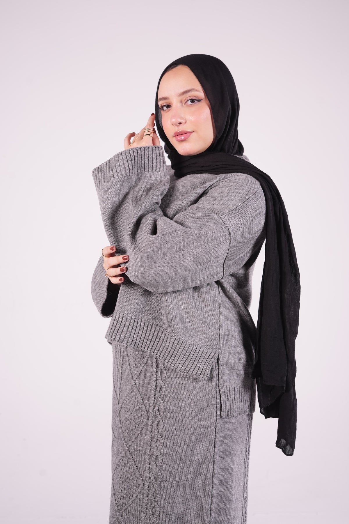 Ivy Knit Set in Gray
