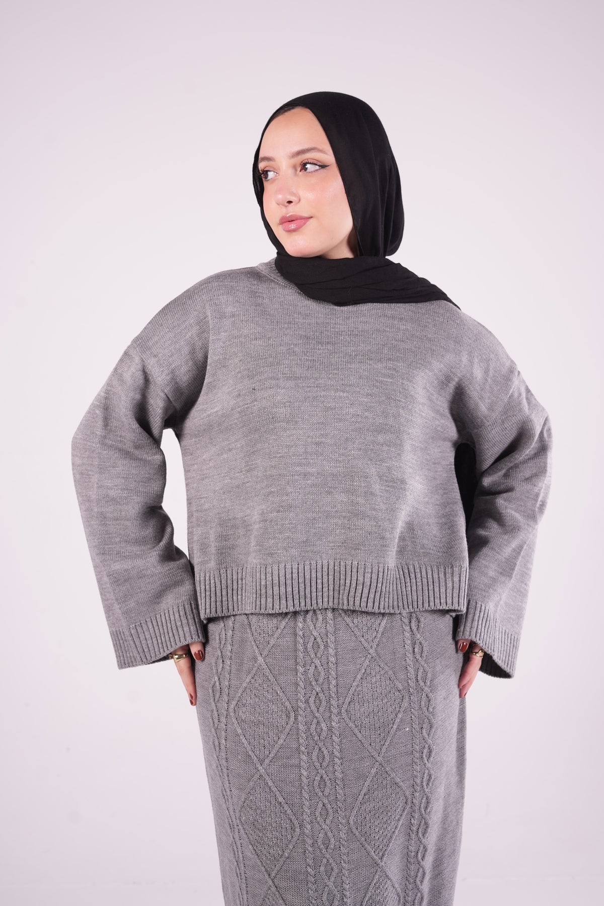 Ivy Knit Set in Gray