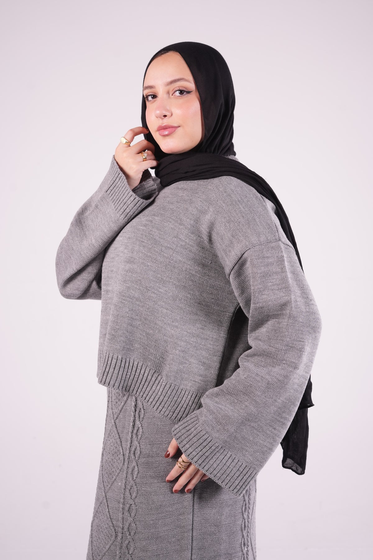 Ivy Knit Set in Gray