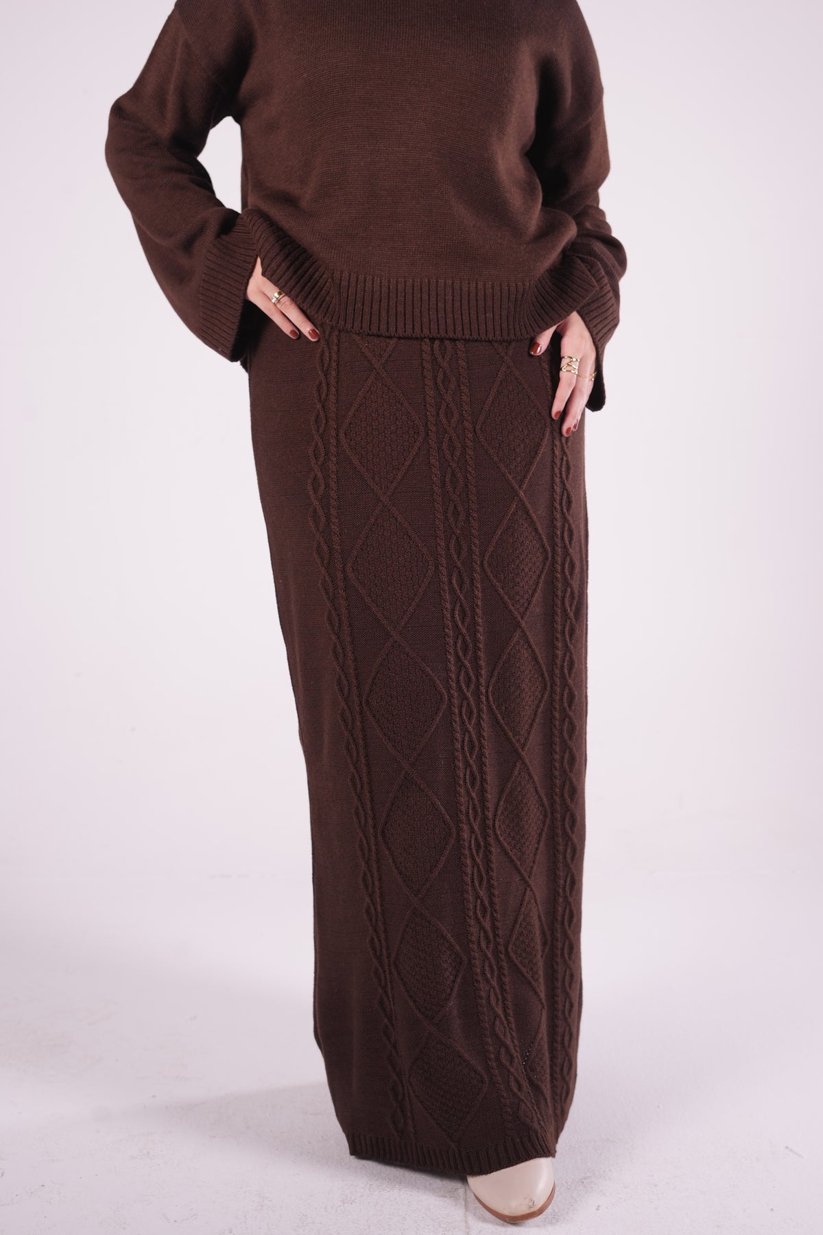 Ivy Knit Set in Brown