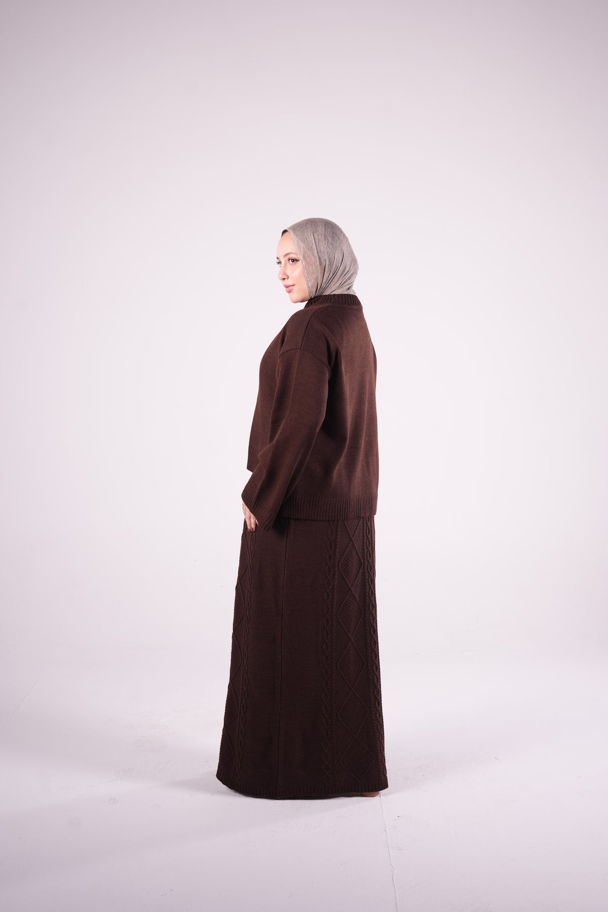 Ivy Knit Set in Brown