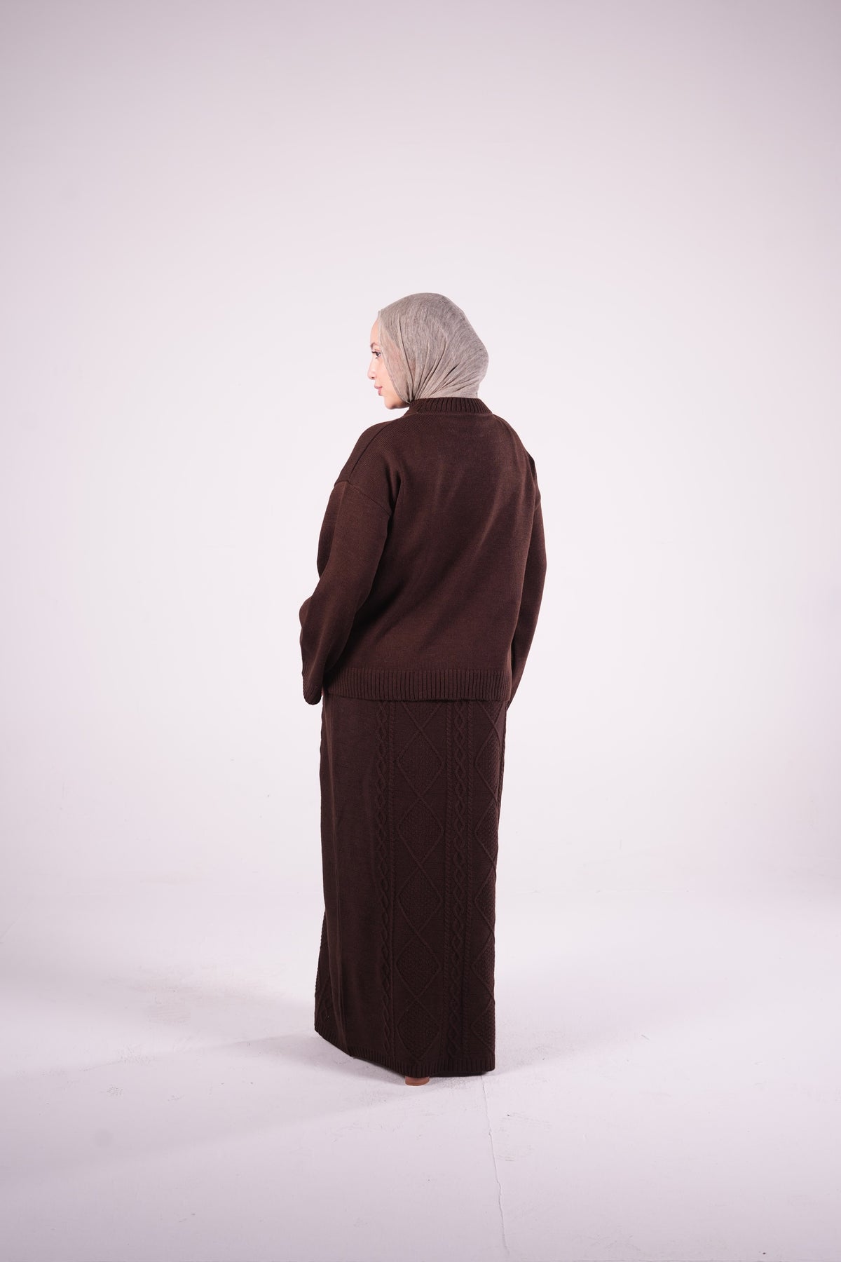 Ivy Knit Set in Brown