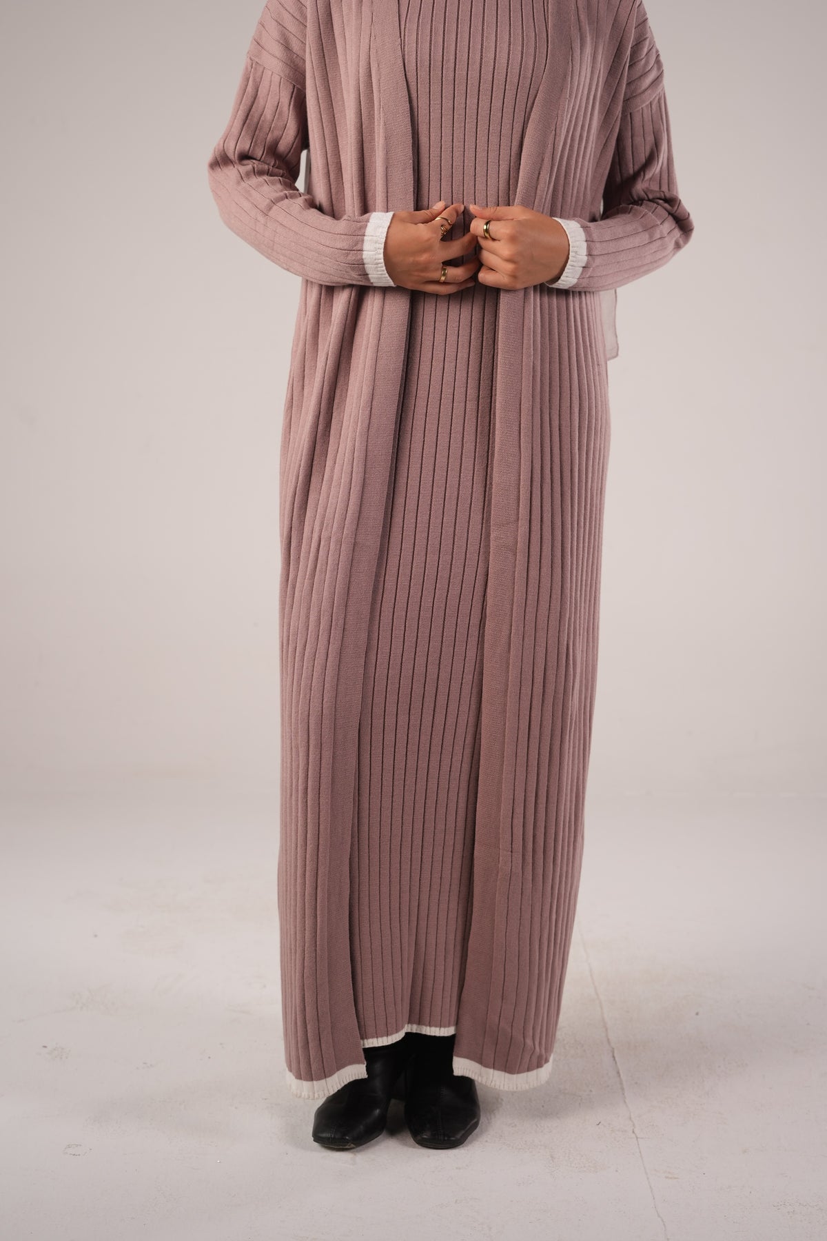Lana Set (Cardigan & Basic) - Cashmere