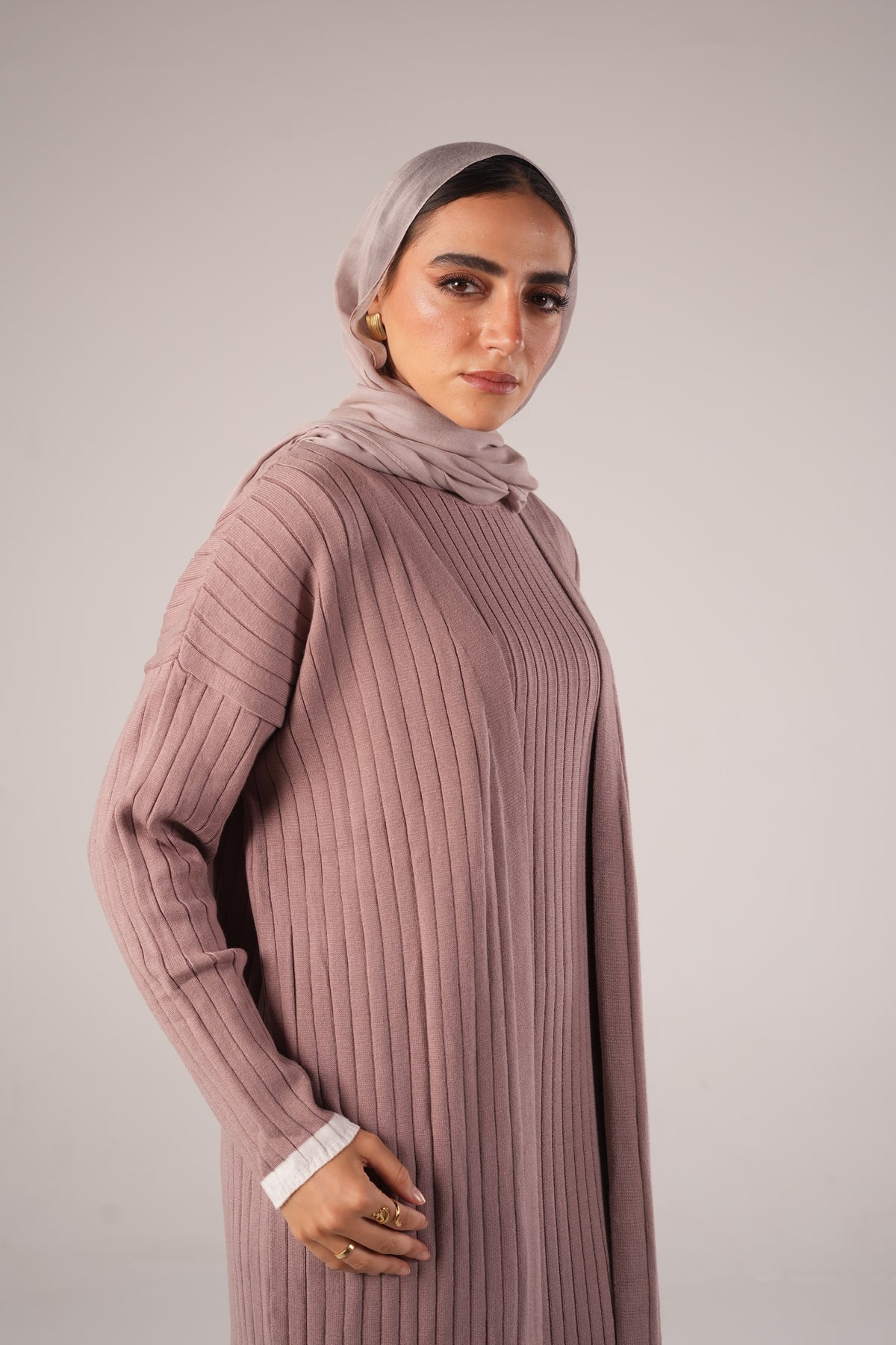 Lana Set (Cardigan & Basic) - Cashmere