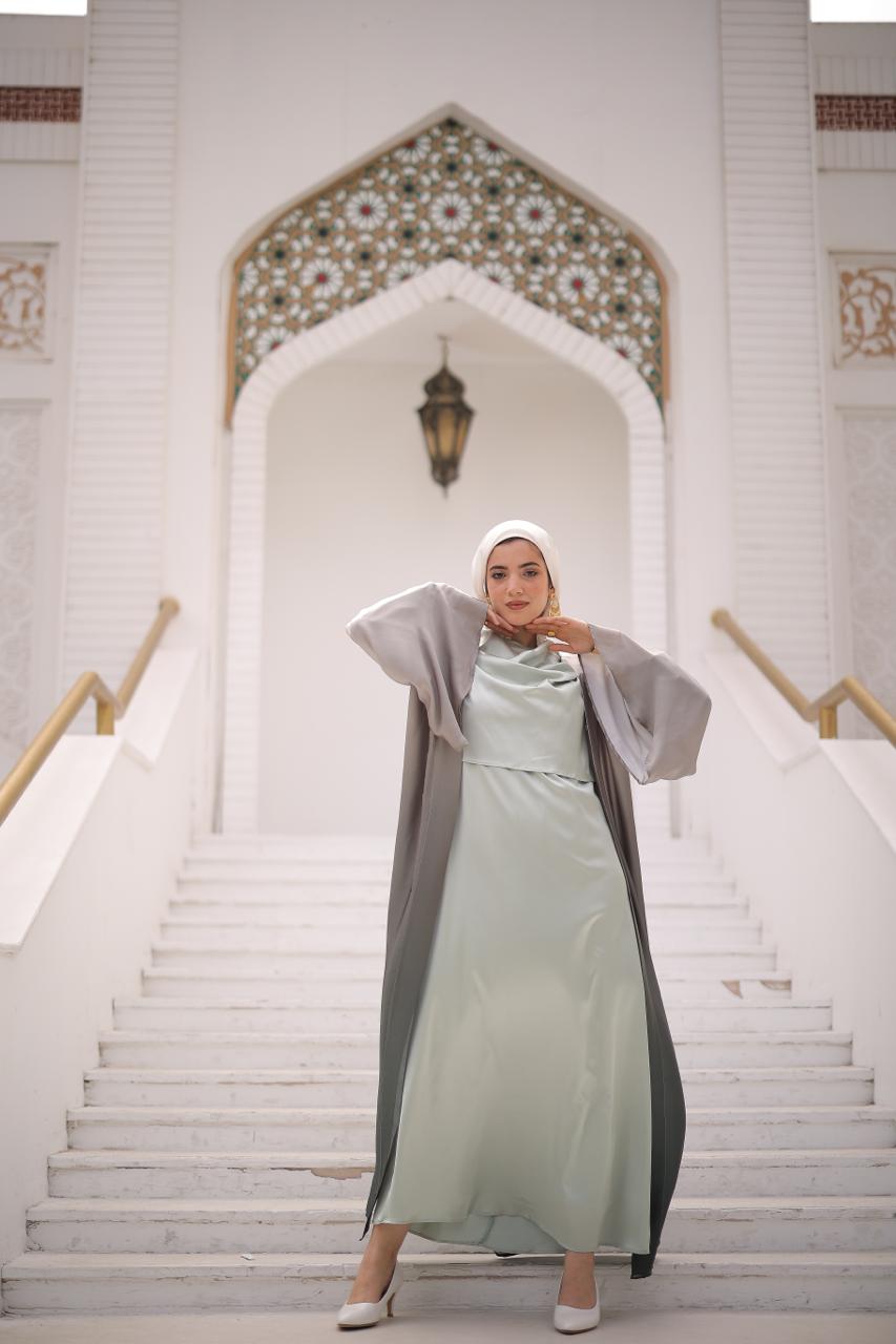 Degradee Abaya ONLY in Shades of Mint