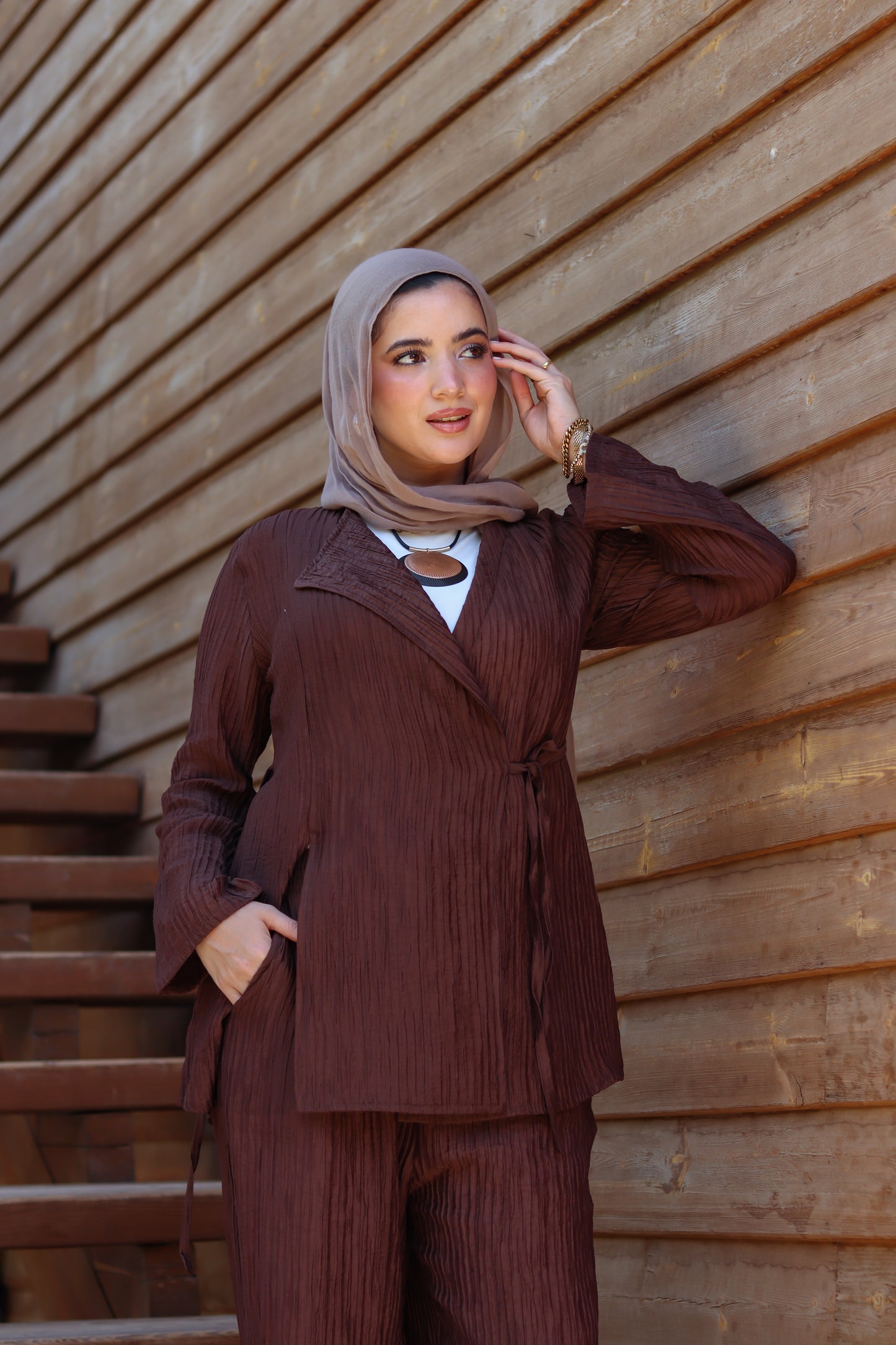 Origami Set in Espresso Brown