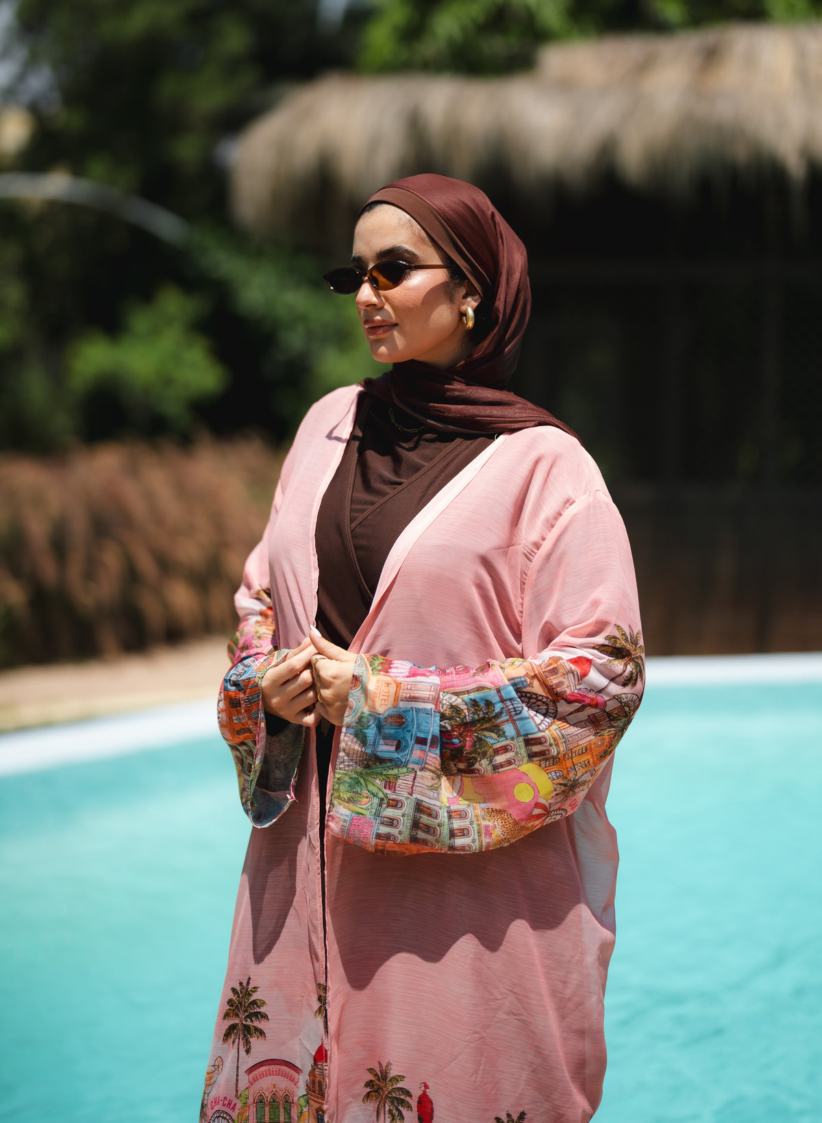 Pink Chiffon kimono