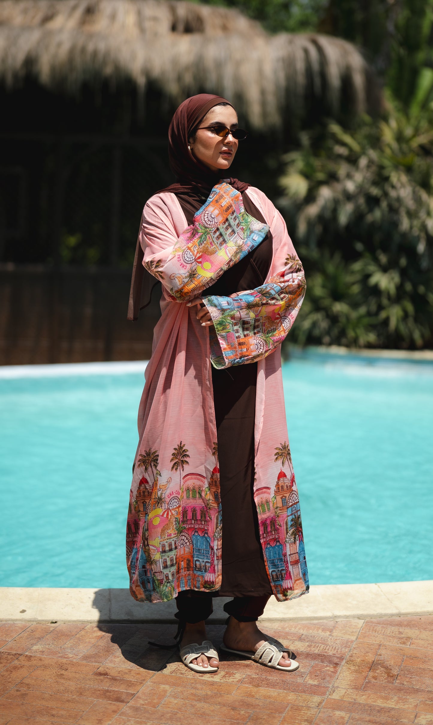 Pink Chiffon kimono