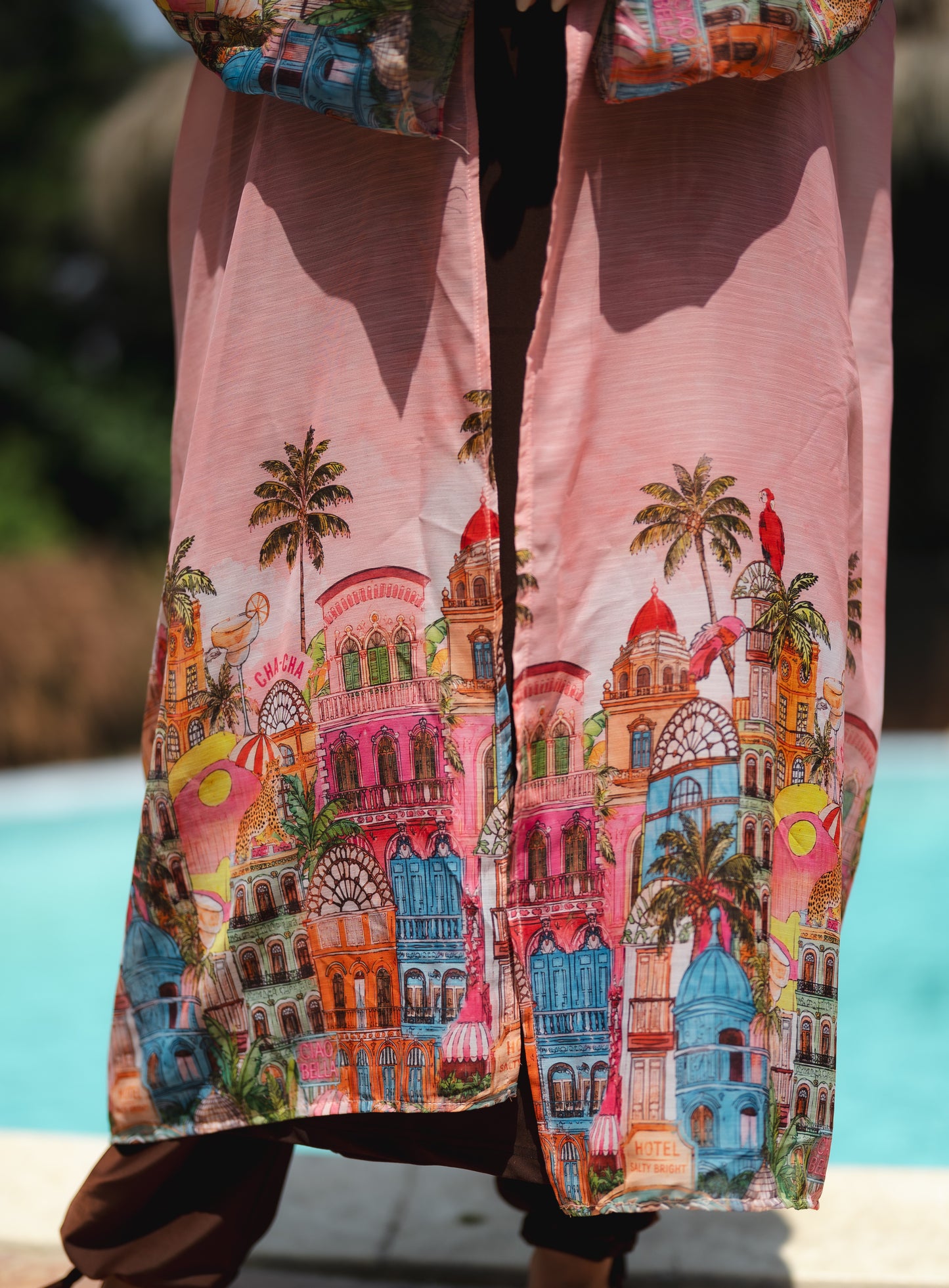 Pink Chiffon kimono