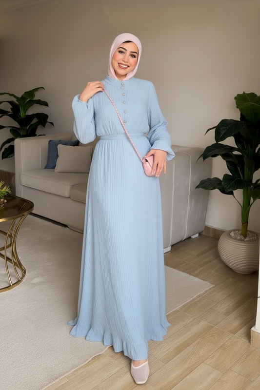 Golden Aura Dress in Baby Blue