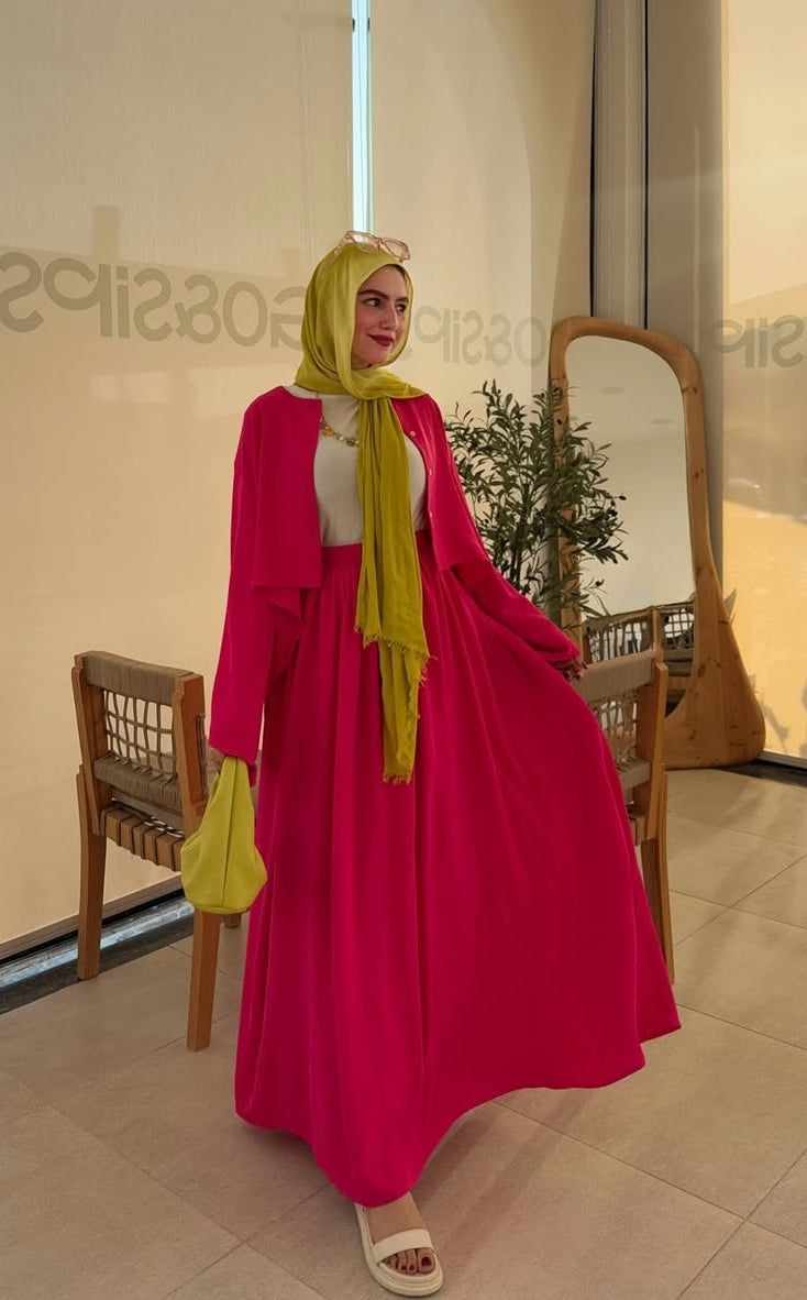 Breeze Casual Set  in Fuschia
