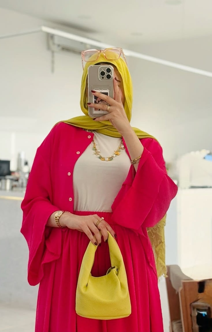 Breeze Casual Set  in Fuschia
