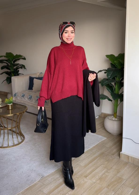 Wool Winter Bundle (Shawl + Pullover + Skirt)