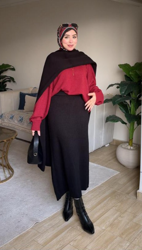 Wool Winter Bundle (Shawl + Pullover + Skirt)