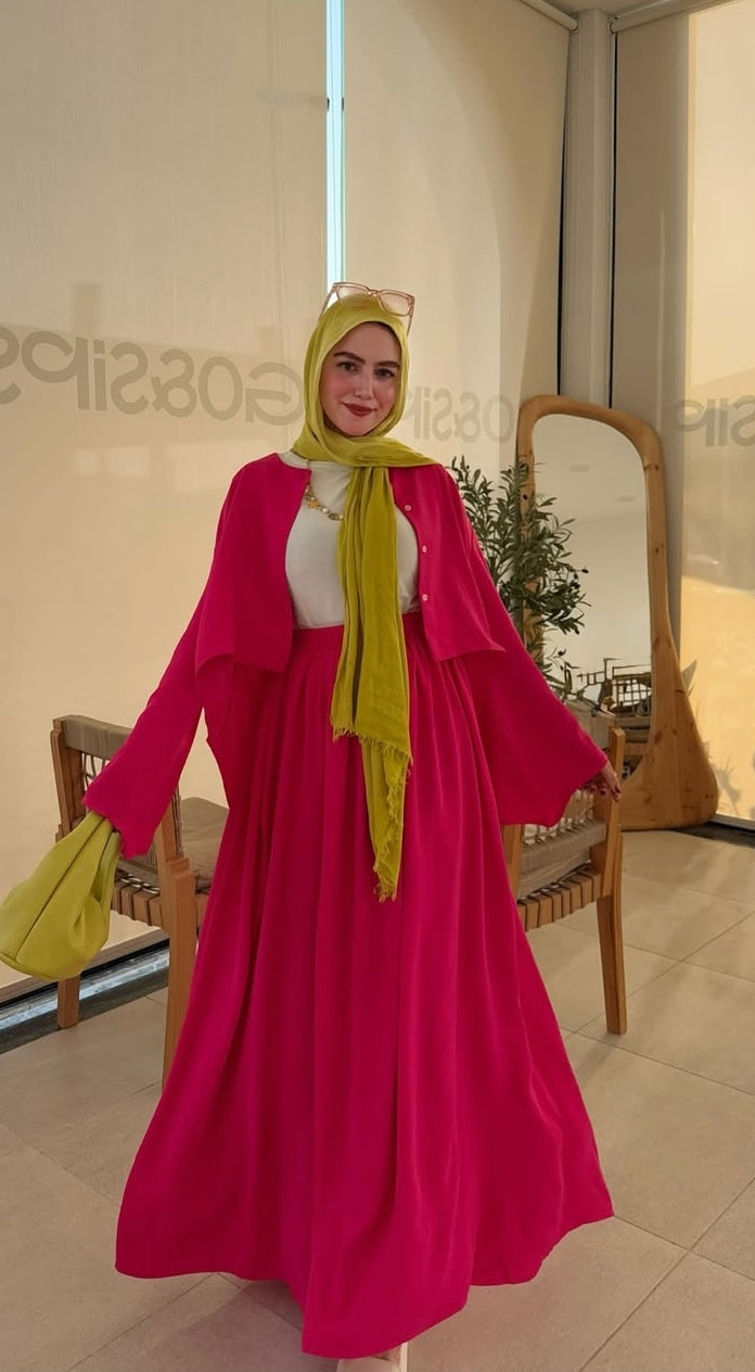 Breeze Casual Set  in Fuschia