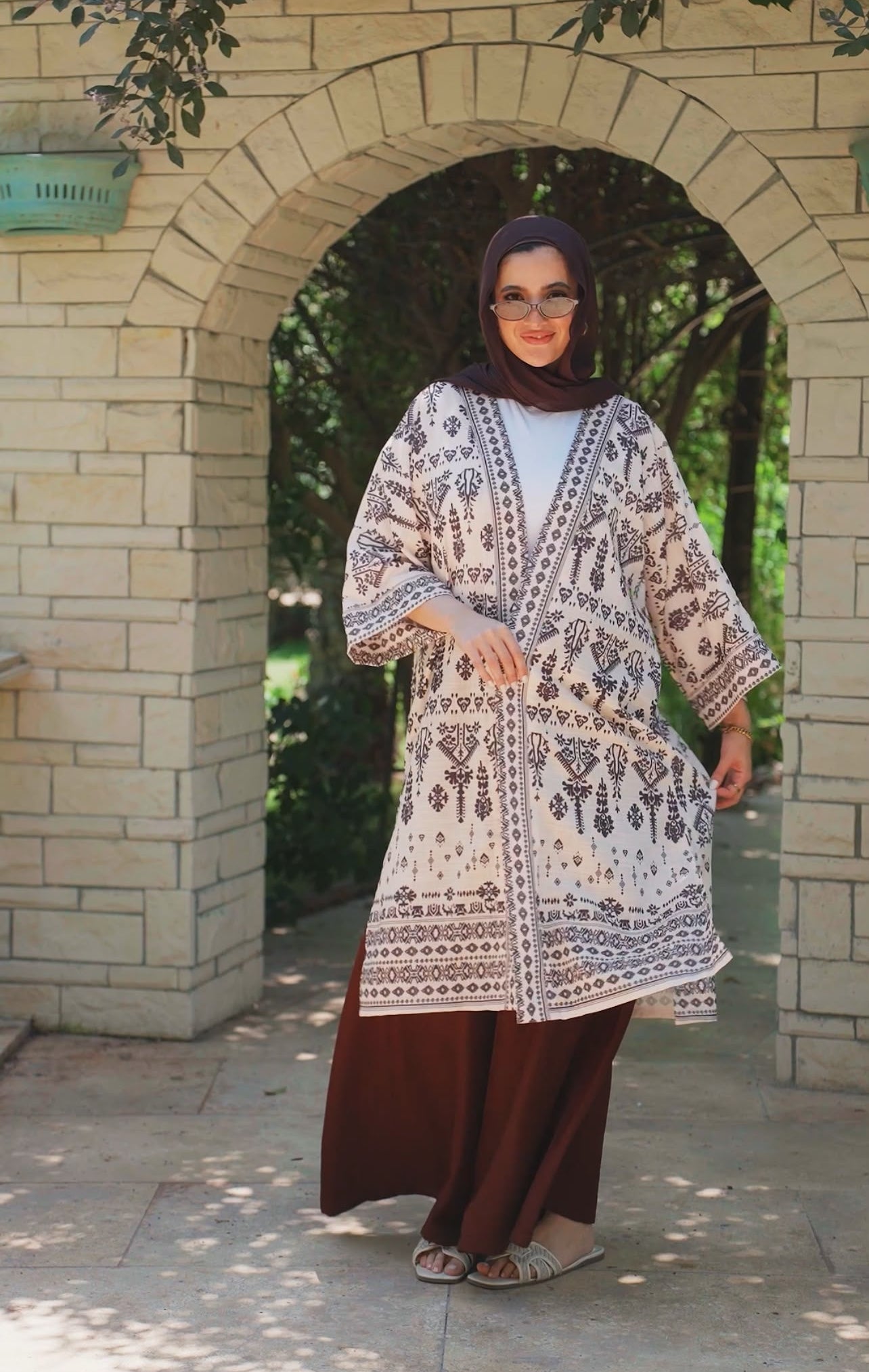 Sunny Days Cardigan in Brown