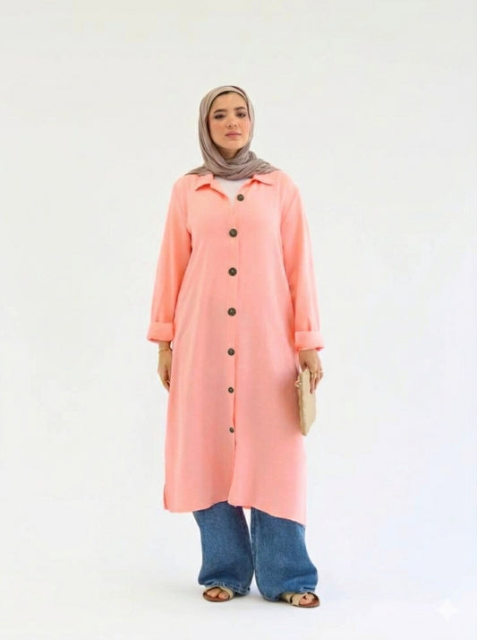 Linen Chemise in Pink