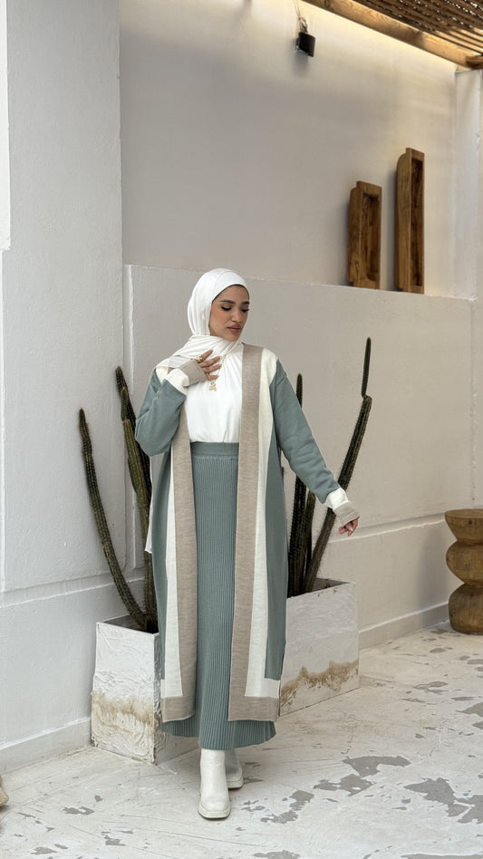 Mint Cardigan Set (cardigan and skirt)