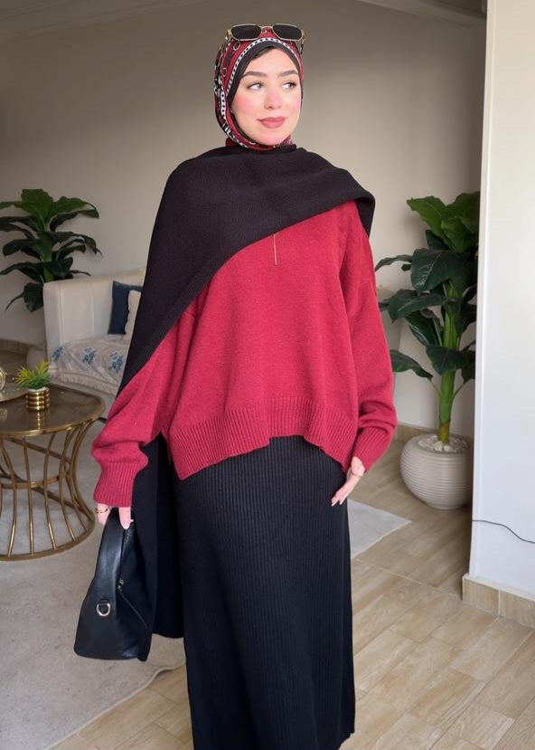 Wool Winter Bundle (Shawl + Pullover + Skirt)