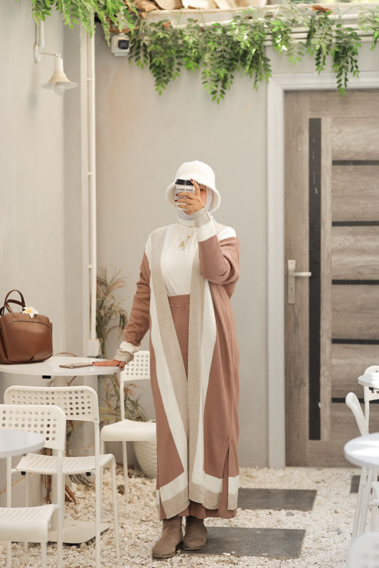 Cashmere Cardigan Set (cardigan+skirt)
