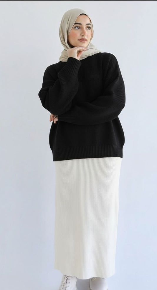 Wool Winter Skirt in Offwhite (skirt only)