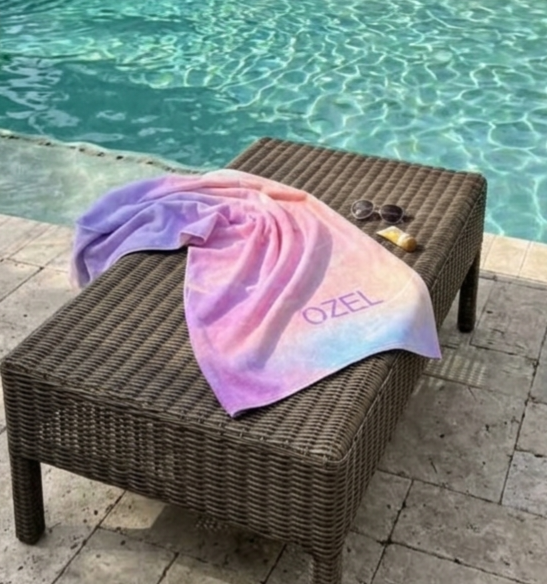 OZEL Microfiber Pool & Beach Towel in Pink