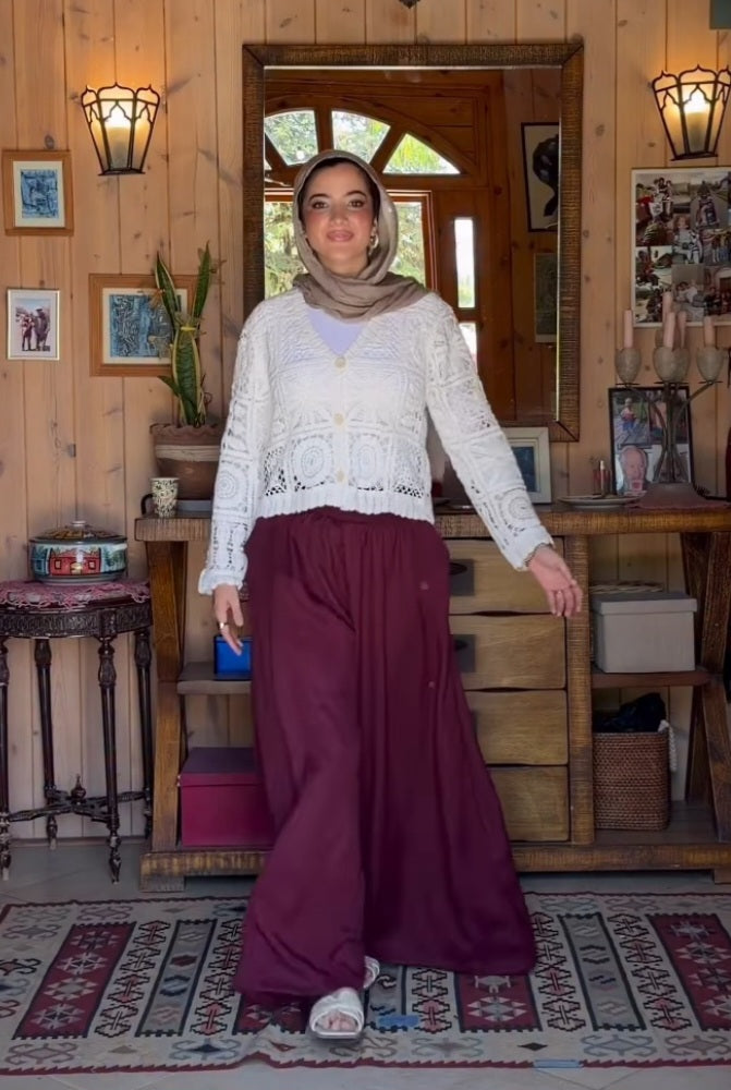 White Crochet Cardigan