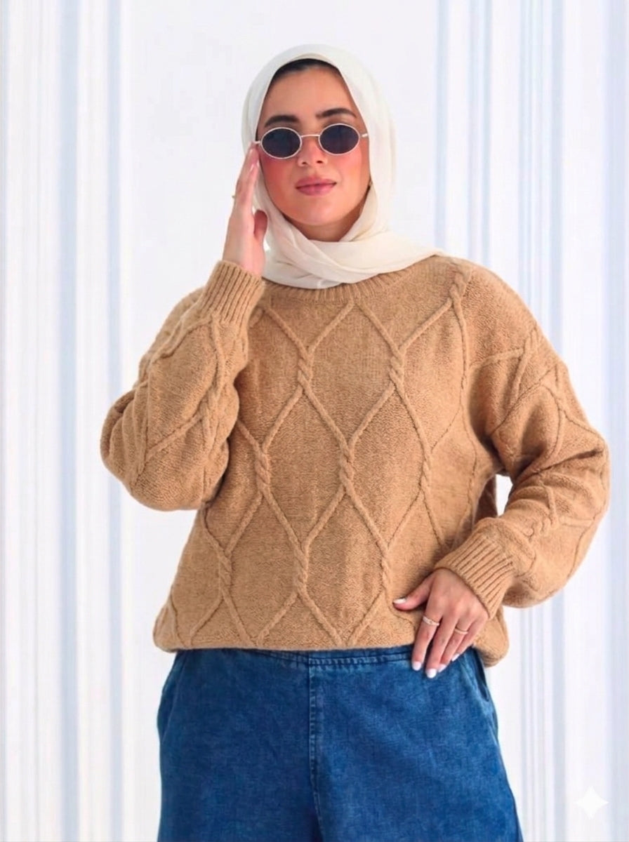 Wool Winter Pullover in Cafe (pull-over only)