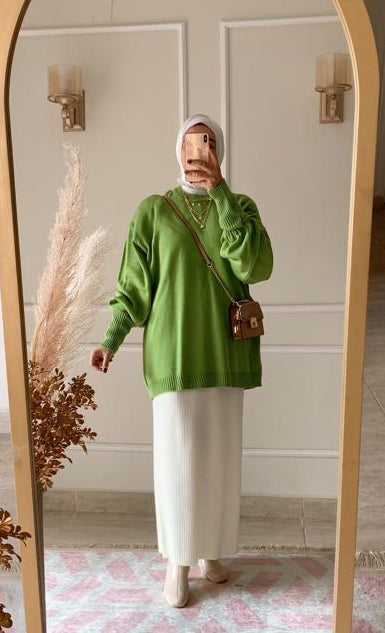 Wool Winter Skirt in Offwhite (skirt only)