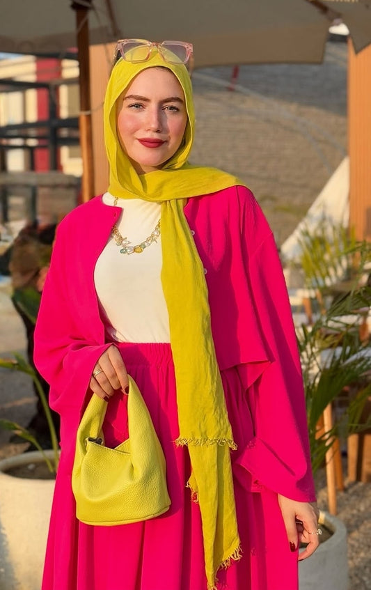 Breeze Casual Set  in Fuschia