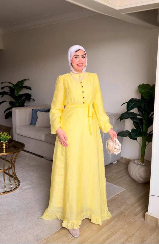 Golden Aura Dress in Yellow