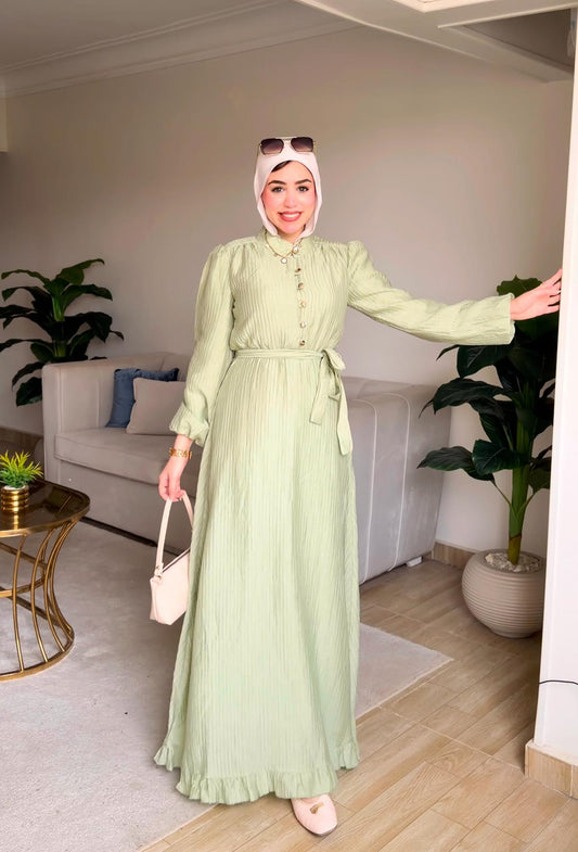 Golden Aura Dress in Mint