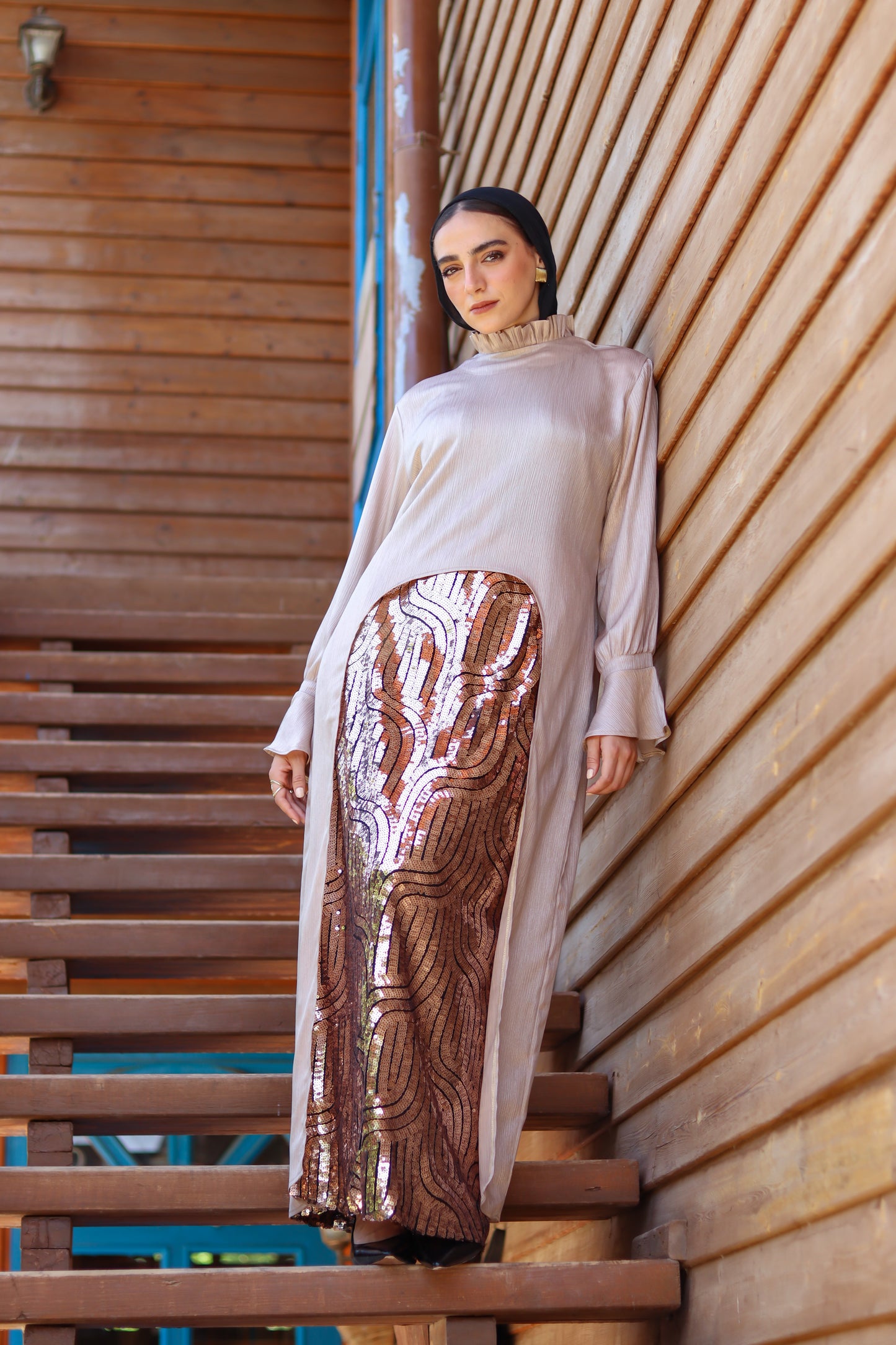 Metallic Bronze Glam Skirt