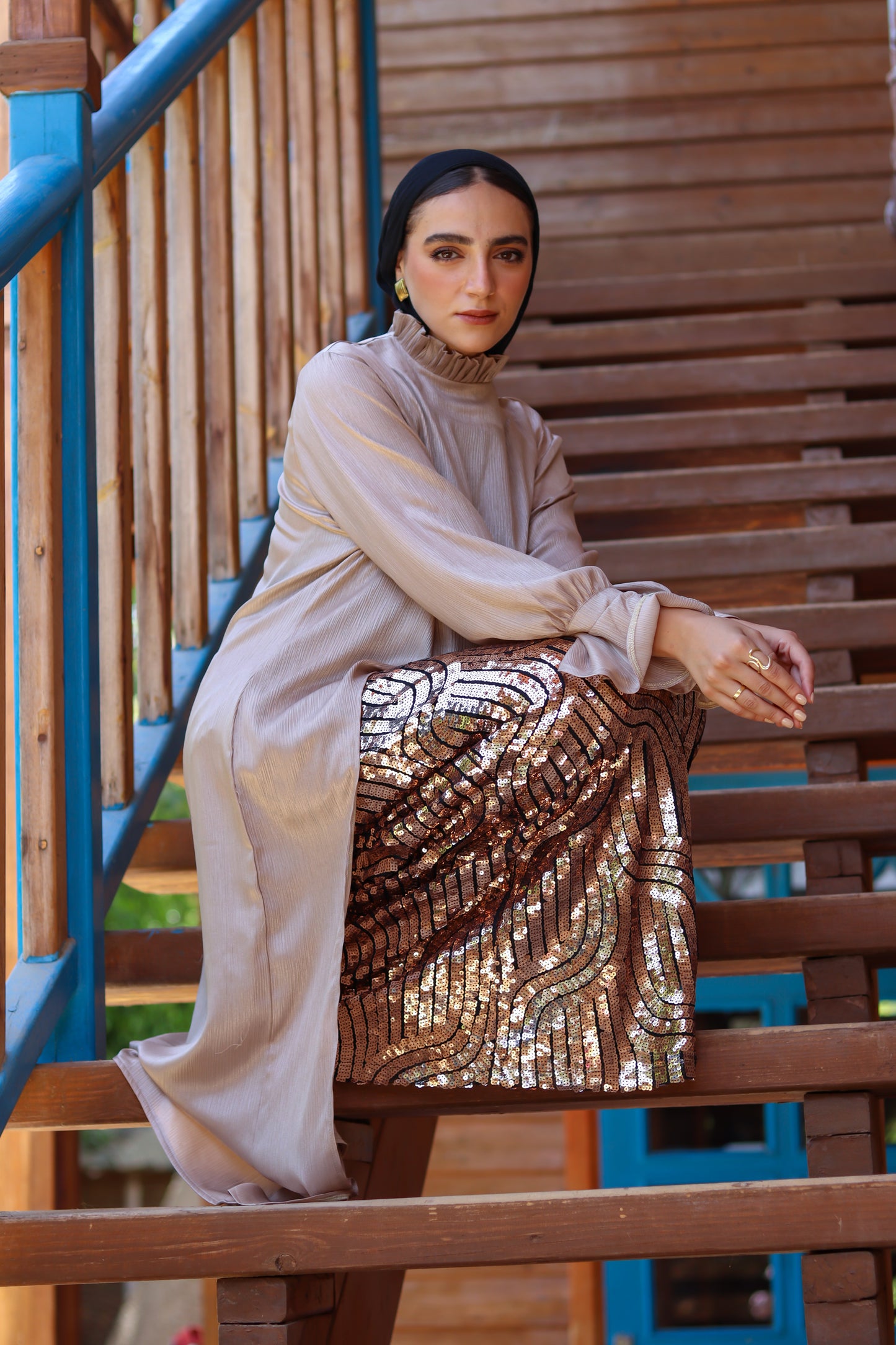 Metallic Bronze Glam Skirt
