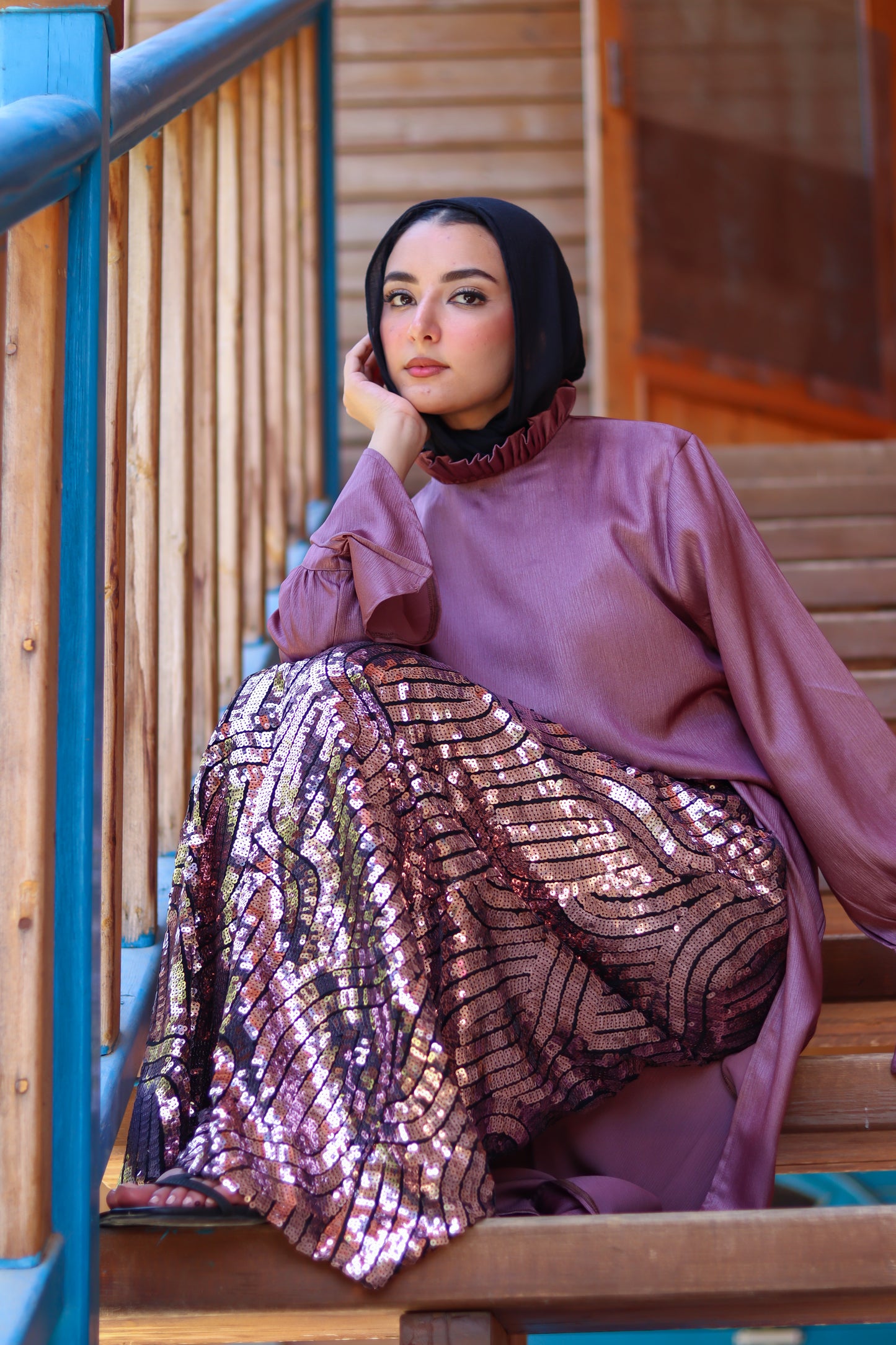 Cascade Aura Blouse in Mauve