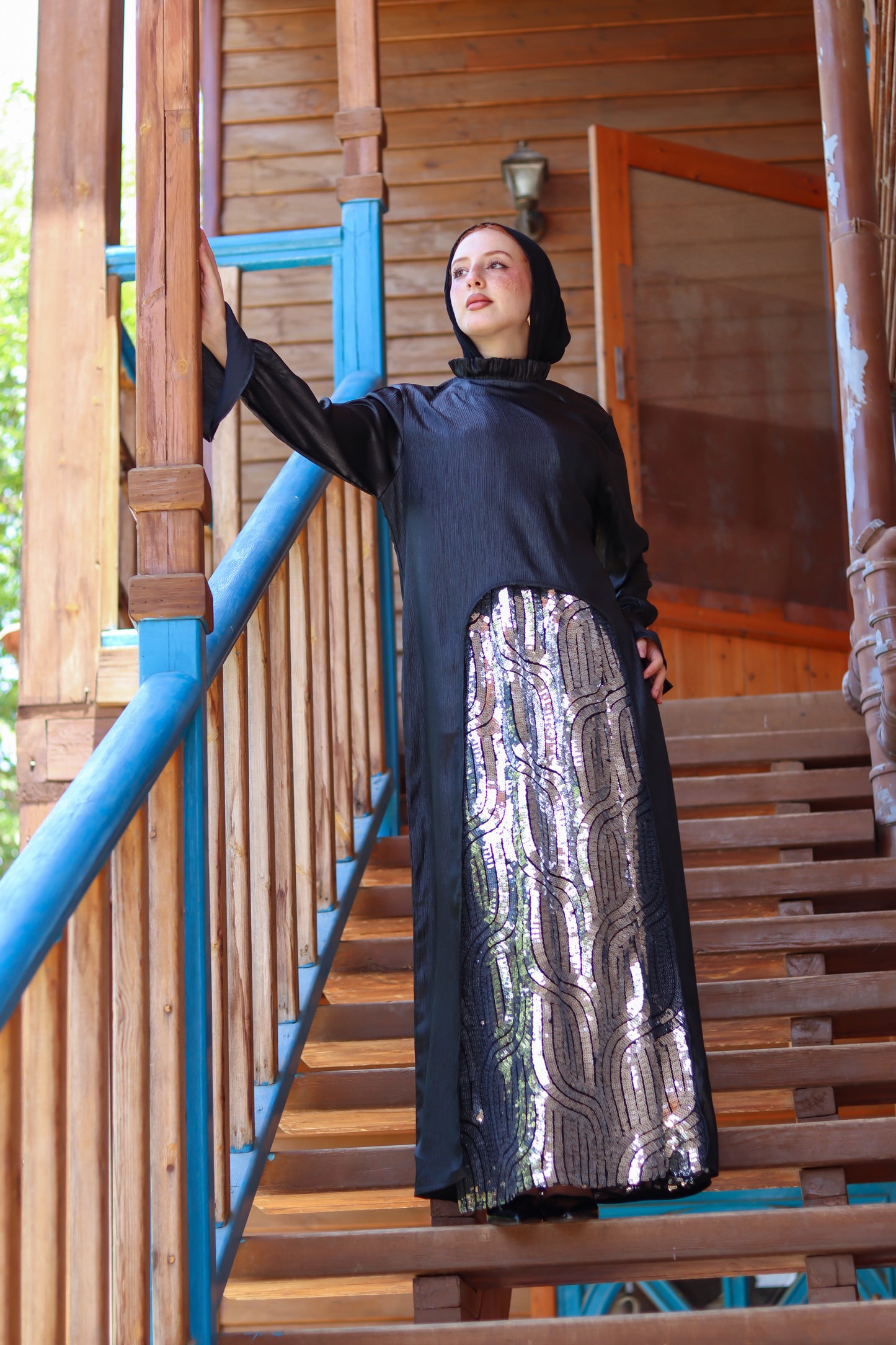 Midnight Silver Glam Skirt
