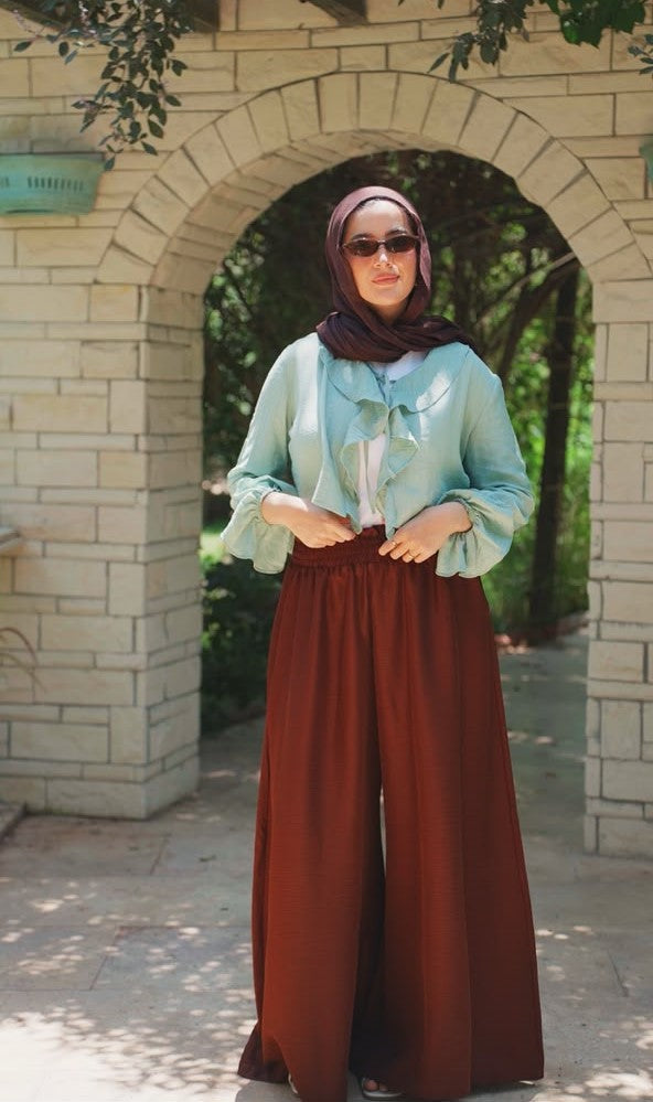 Solis Ruffle Top in Mint