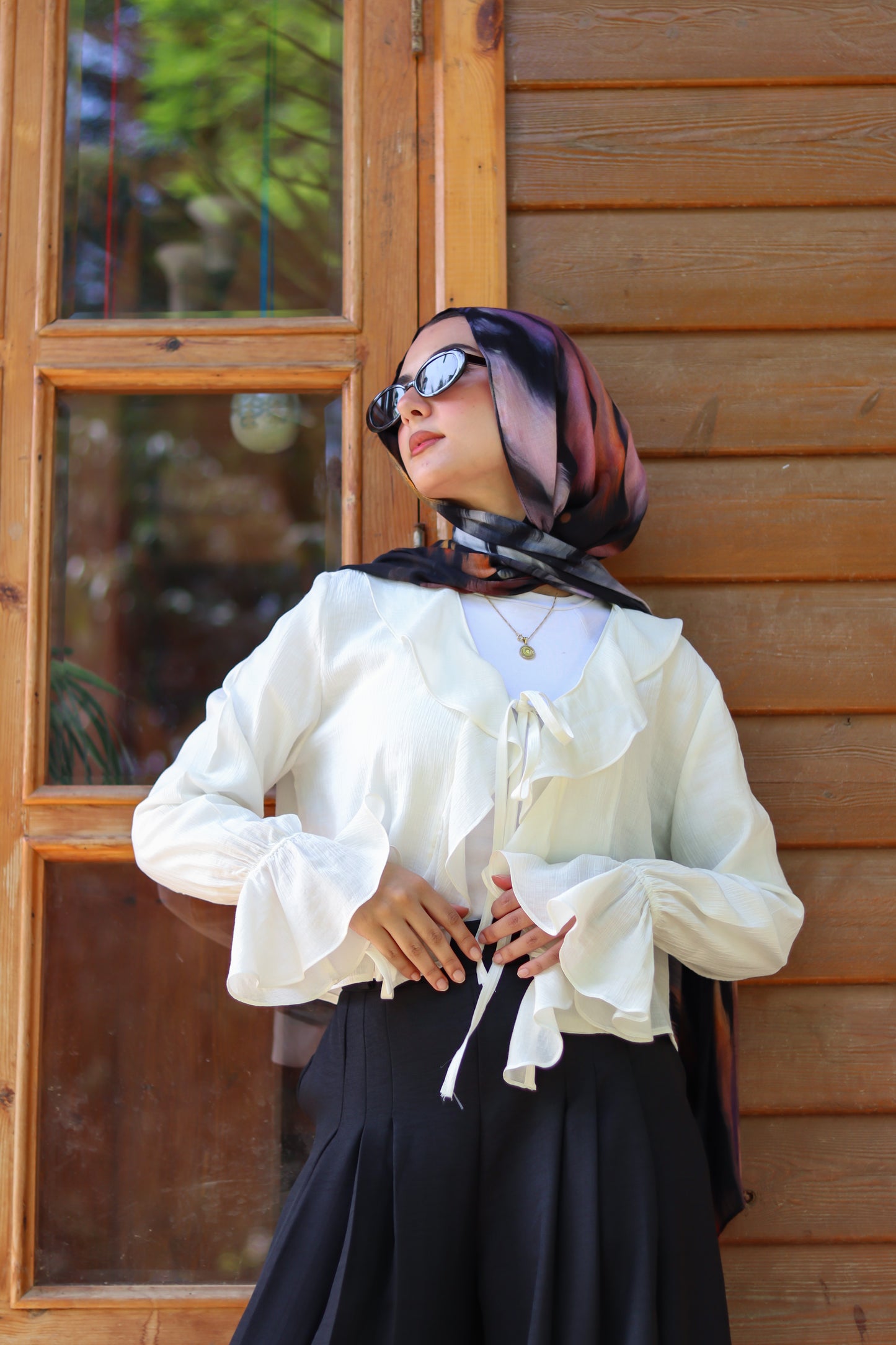 Solis Ruffle Top in White