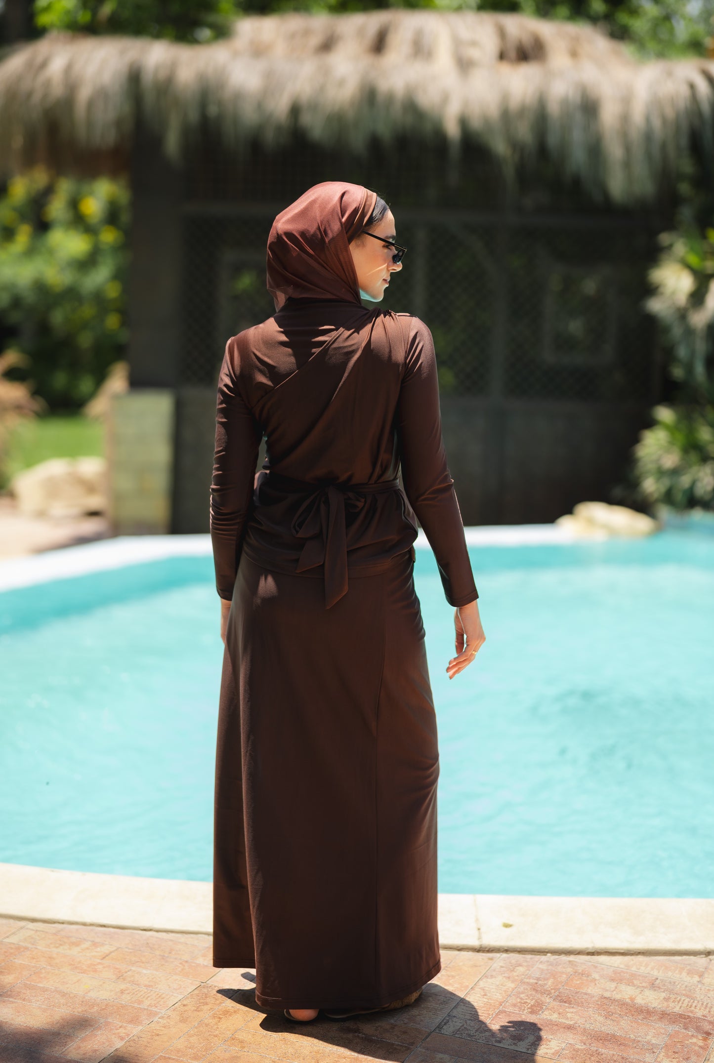 Star Burkini in Brown (with head cover)