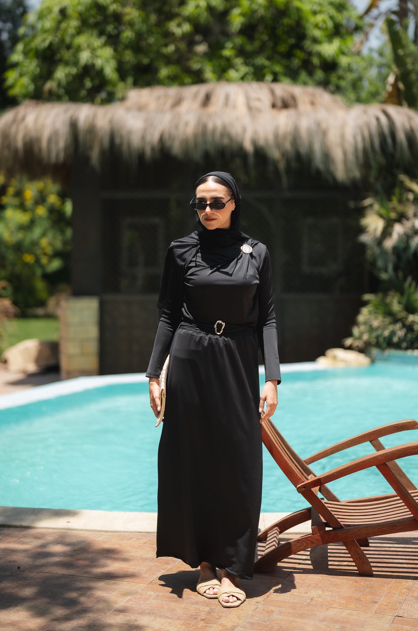 Star Burkini in Black (with head cover)