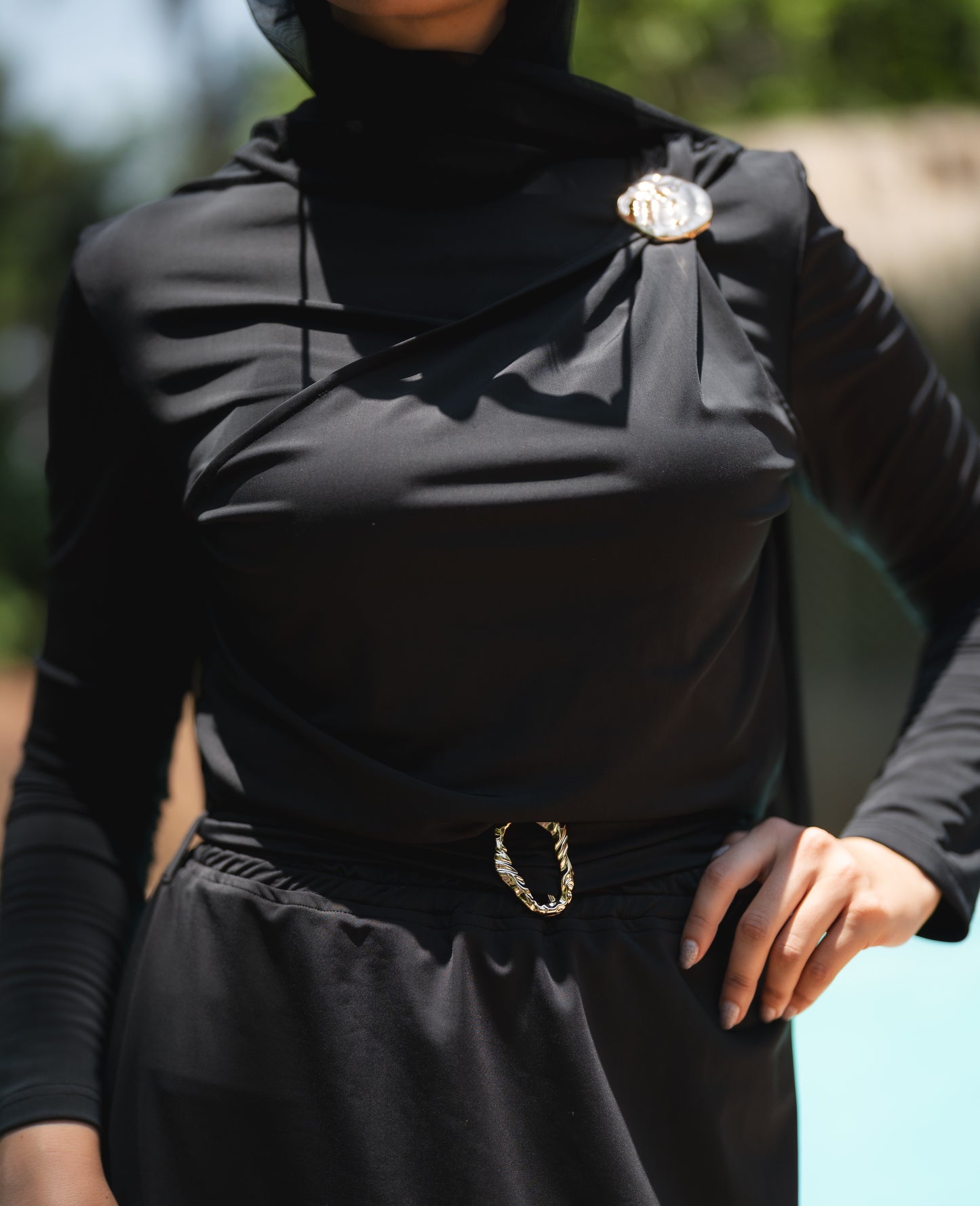 Star Burkini in Black (with head cover)