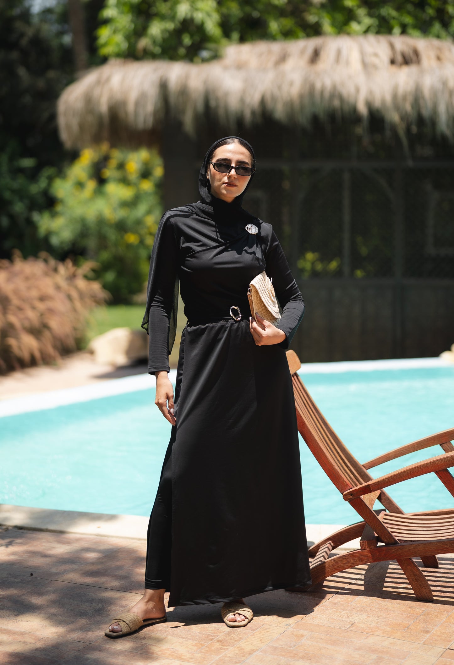 Star Burkini in Black (with head cover)