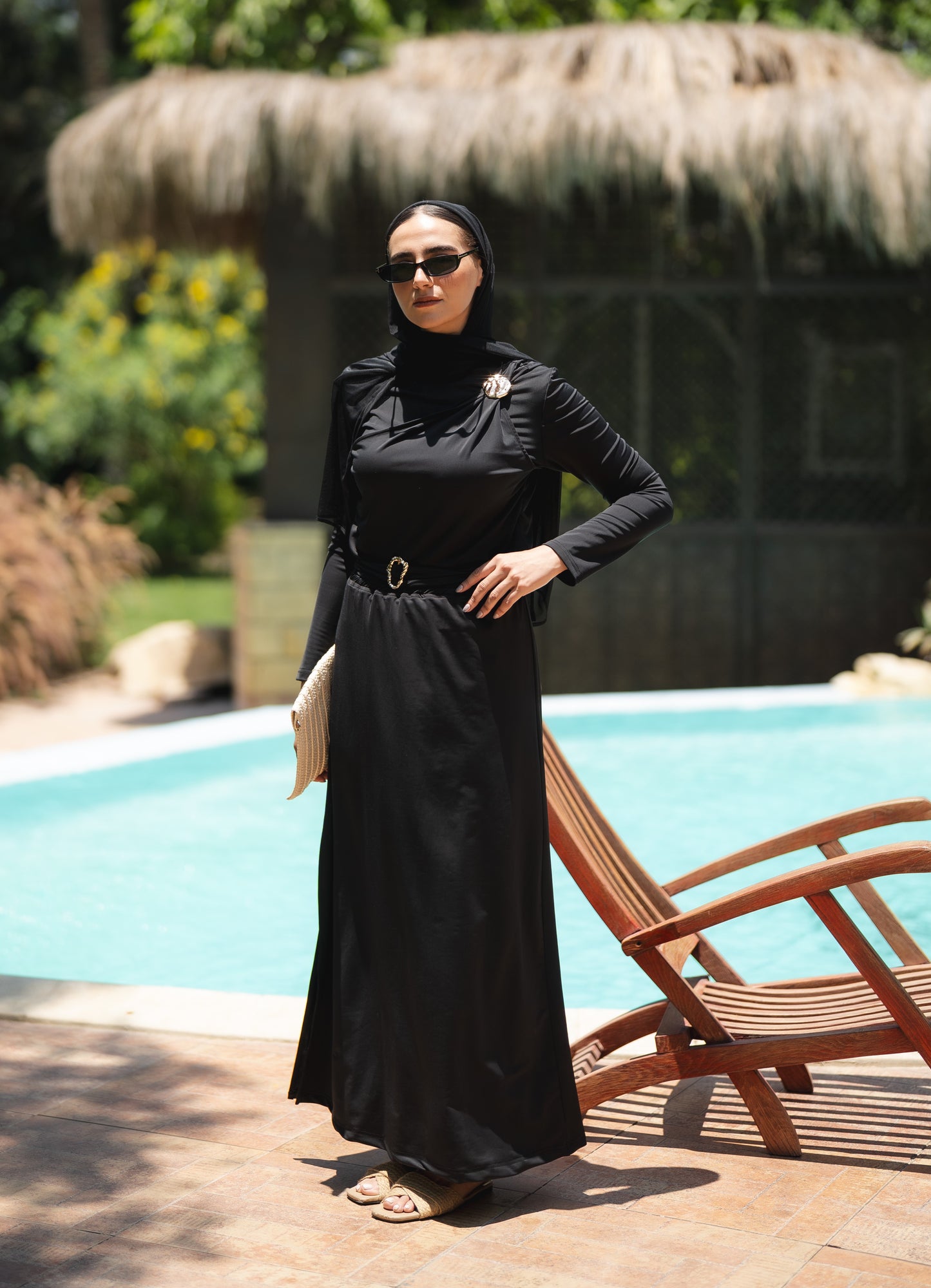 Star Burkini in Black (with head cover)