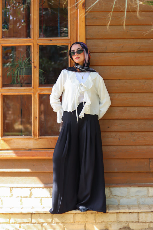 Terra Pleated Pants in Black
