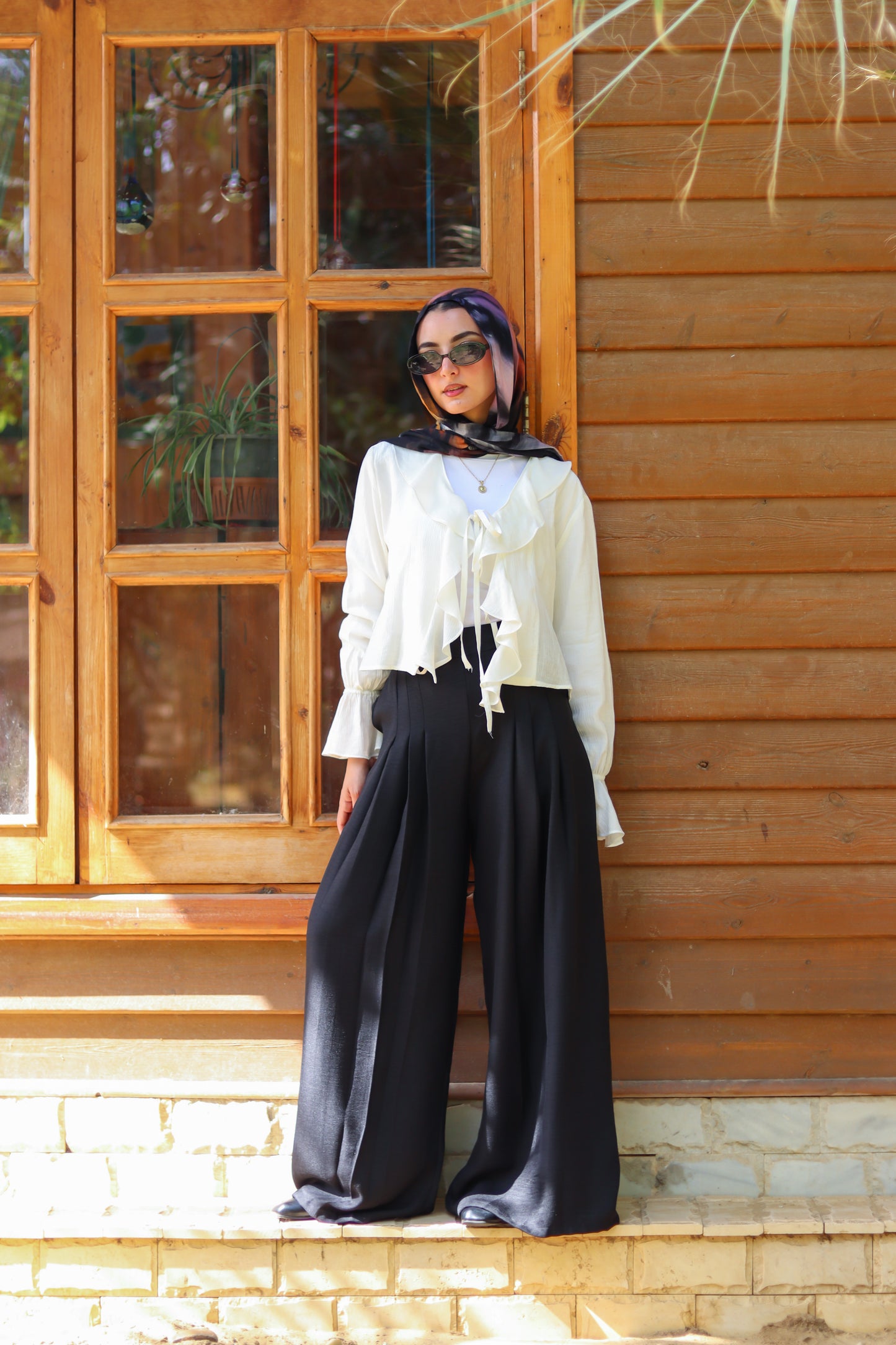 Terra Pleated Pants in Black